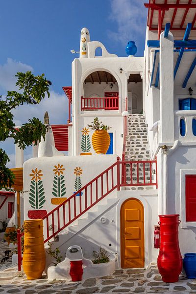 Maison colorée sur Mykonos, Grèce par Adelheid Smitt
