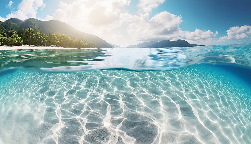 Underwater on the beach by Mustafa Kurnaz