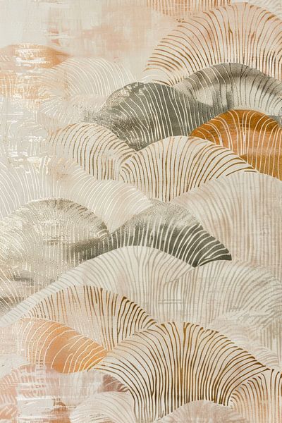 Digital Artwork of Abstract Mountains by Digitale Schilderijen