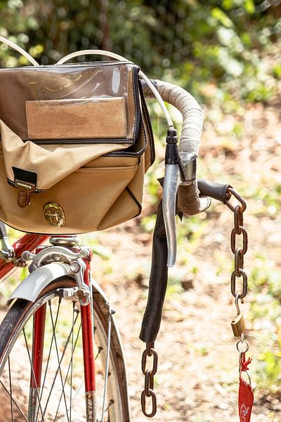 Altes rotes Rennrad von Melissa Peltenburg