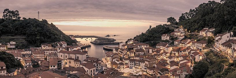 Panorama and sunset in Cudillero, Asturias, Spain by Henk Meijer Photography