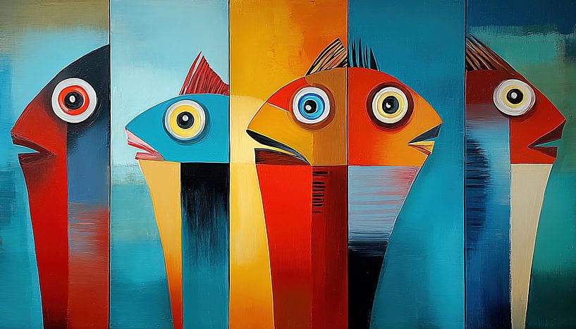 Abstraktes Fisch-Panorama von TheXclusive Art