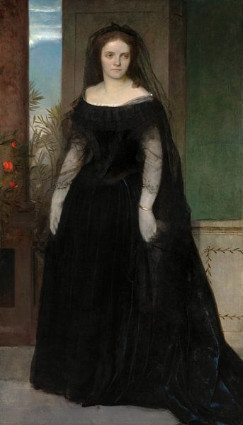 Arnold Bocklin , Porträt der Schauspielerin Fanny Janauschek von finemasterpiece