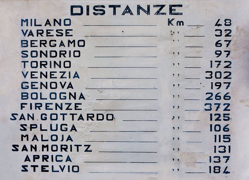 italian mural distanze by Edwin van Laer