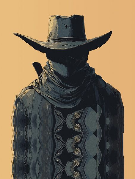 Dark Cowboy Outlaw Kunstdruck von Ramy Salah Hefny