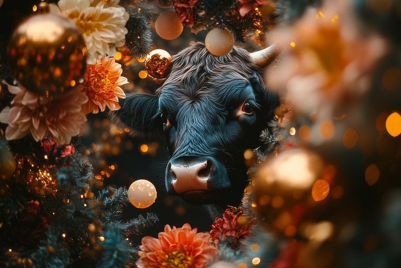 Vache de Noël à la lueur des contes de fées par Eva Lee