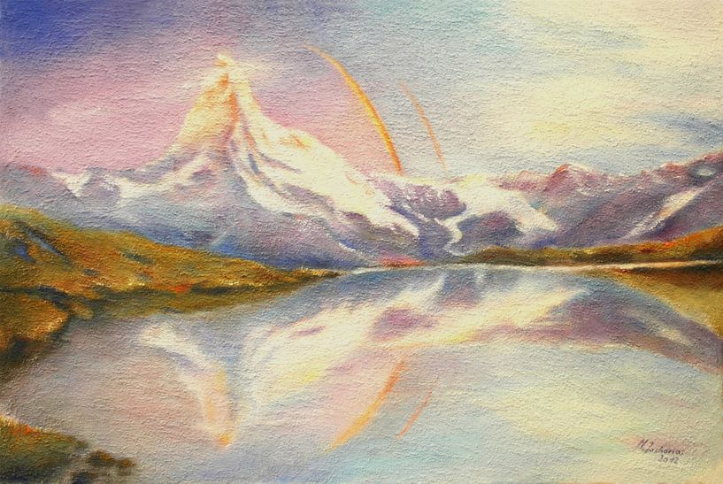 Matterhorn avec arc en ciel par Marita Zacharias