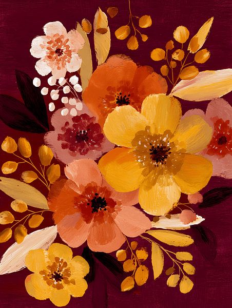 Golden Floral Splendour by Gypsy Galleria