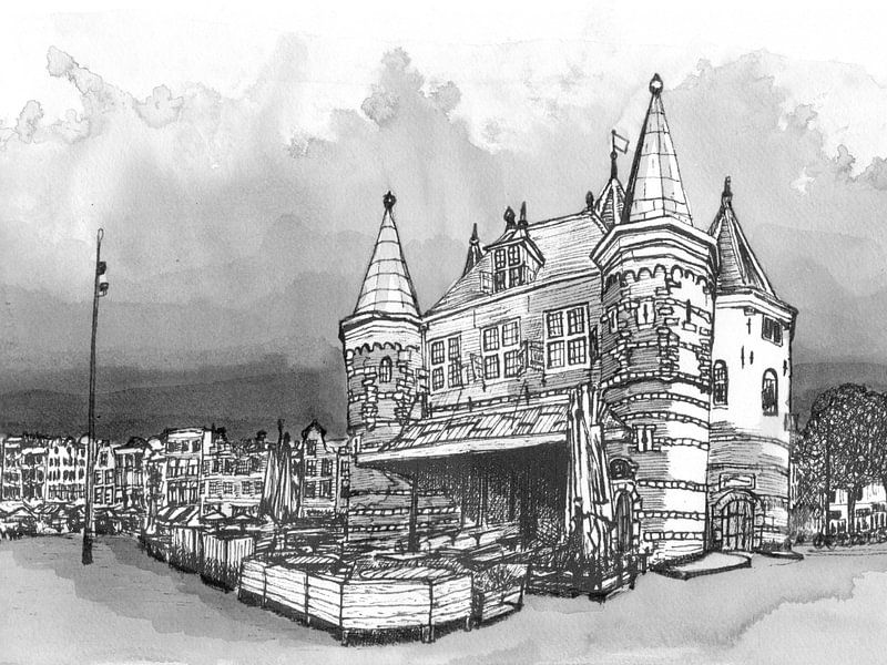 The Waag Nieuwmarkt Amsterdam Niederlande von Hendrik-Jan Kornelis