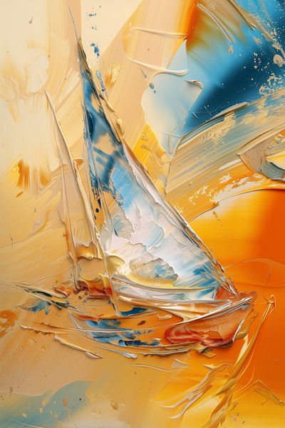 Sailboat abstract by Bert Nijholt