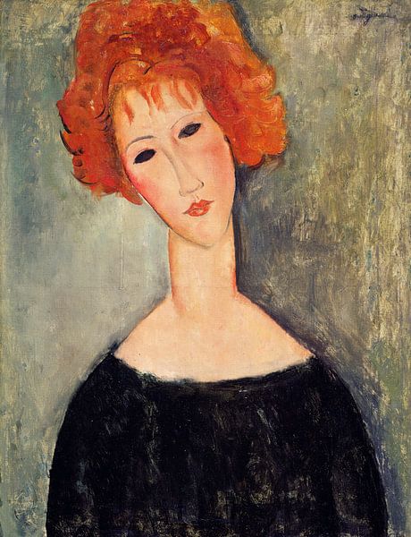 Amedeo Modigliani, Roter Kopf von finemasterpiece