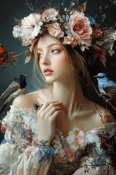 Digitales Porträt, Zwischen Flora und Fauna Nr.3 von Studio BB