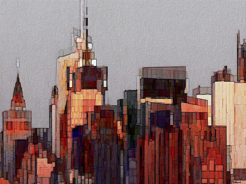 Skyline, Stadtkunst, Lucca von SydWyn Art