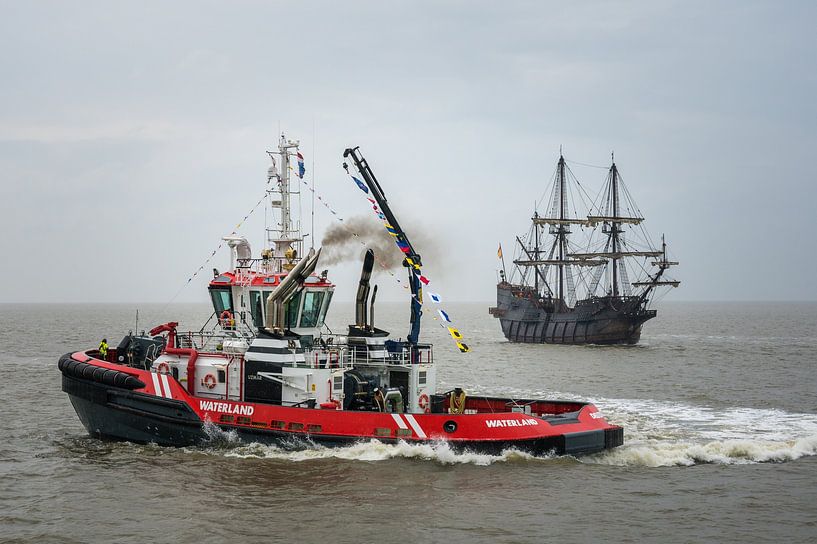 El Galeón Andalucía en Waterland DelfSail 2024 van Jan Georg Meijer
