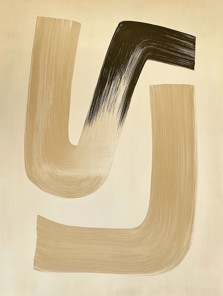 Abstracte vormen in zandkleuren van Imagine