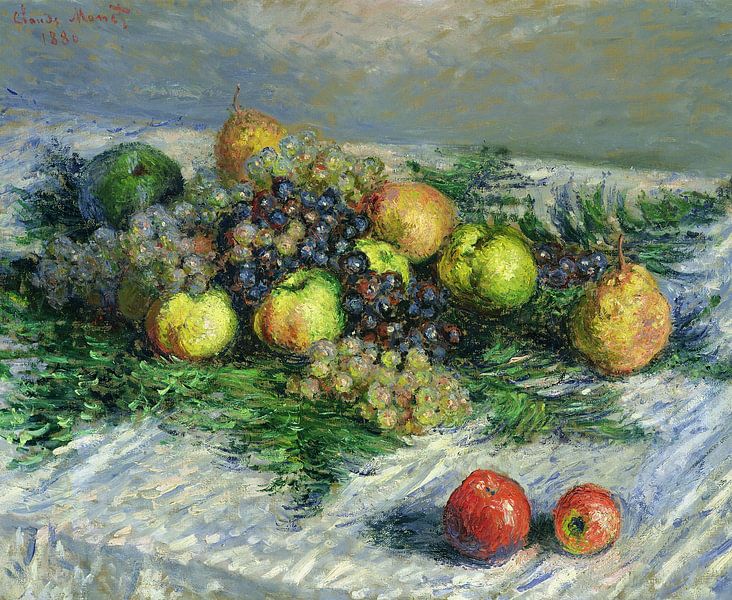 Claude Monet,Nature morte avec poires et raisins par finemasterpiece