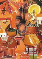 Orangefarbener Apfel