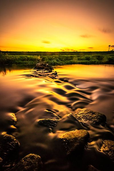 Coucher de soleil à Schipbeek Markelo Twente par Frank Slaghuis