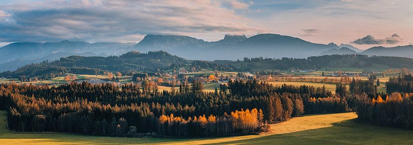 Panorama des Allgäus in Bayern von Henk Meijer Photography