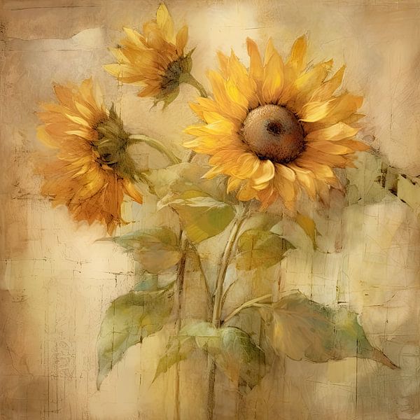 Tournesol abstrait par Imagine