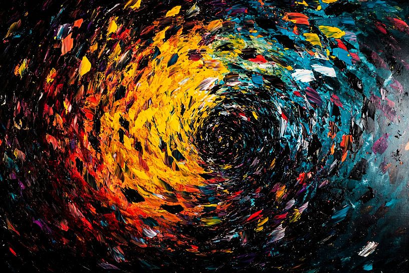 Kleurrijke abstracte draaikolk van Art & Soul Creations