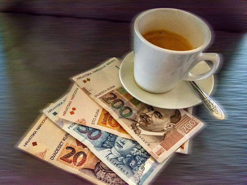 Monnaie : Kuna croate et café par Photoart-Naegele