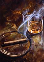 Whiskey and cigar