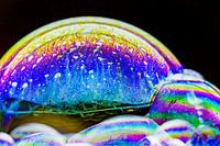 Rainbow colours in a large bubble specially exposed