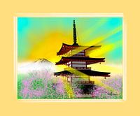 Pagode in der Morgensonne