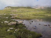 Passo del Tonale | Italien | Alpen | Berge | Schnee | Nebel | Bergsee