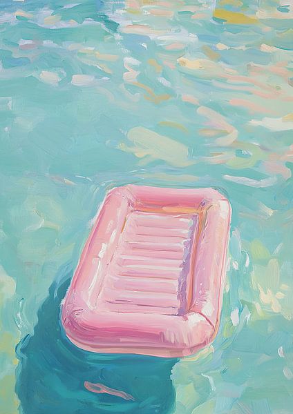 Preppy Rosa Meer Sommer Pool von Niklas Maximilian