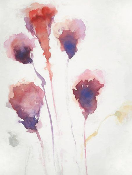 Watercolour flowers by Angel Estevez