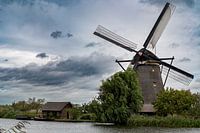 Windmühle in Kinderdijk - drohender Regen Himmel 3