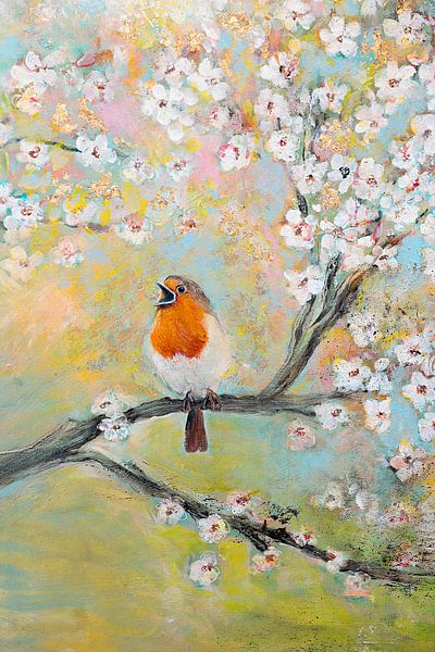 Que le printemps commence... Chant du merle ( merle chanteur ) par Els Fonteine