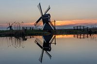 A mill during the sunset in Friesland