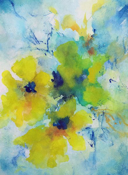 Yellow Flowers by Angel Estevez