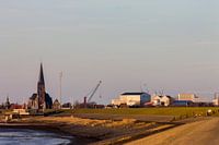 Mooie stad aan het wad