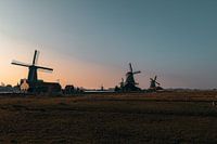 Coucher de soleil à Zaanse Schans