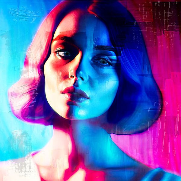 Trauriges Pop-Art-Porträt von Arjen Roos