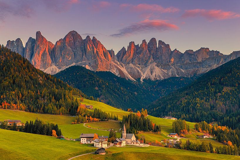 Sonnenuntergang in Santa Maddalena, Italien von Henk Meijer Photography