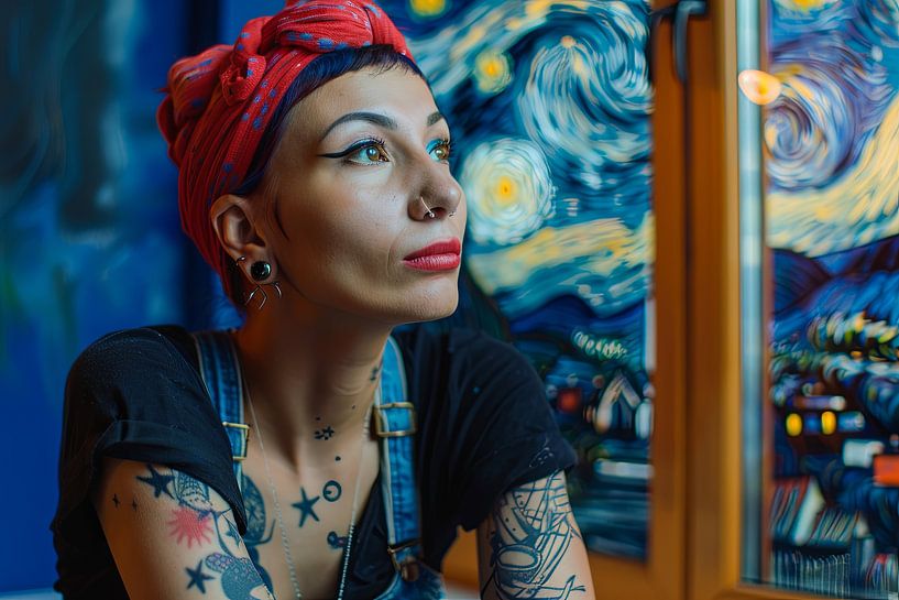 Porträt mit Van-Gogh-Einfluss von Egon Zitter