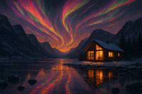 Aurora Haven: Eine Hütte unter dem kosmischen Himmel