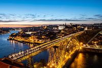 View of Porto, Portugal during sunset