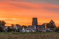 Sunset at the Tower of Ransdorp in Amsterdam