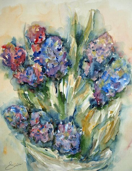 Blue hyacinths. by Ineke de Rijk