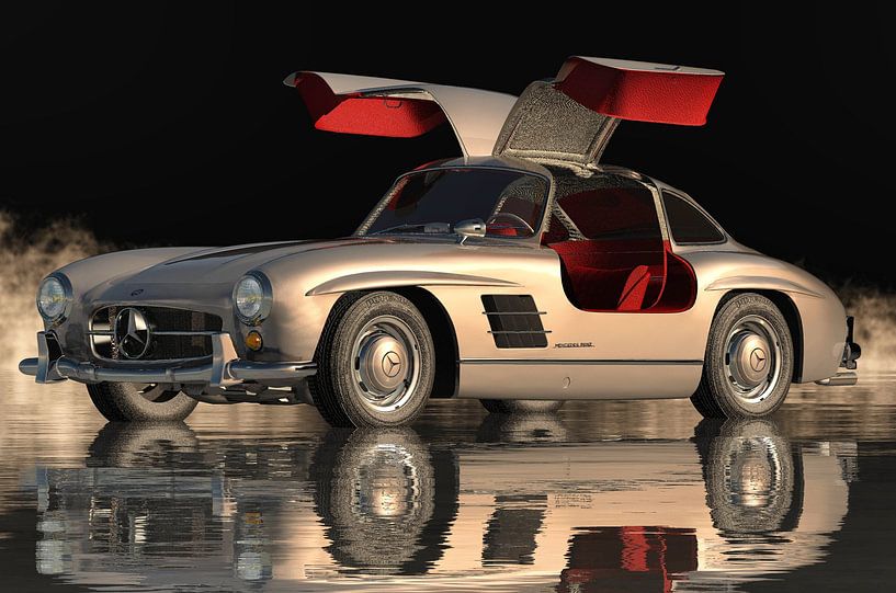 Mercedes 300SL Gullwing From 1964 Most Wanted Classic Car by Jan Keteleer