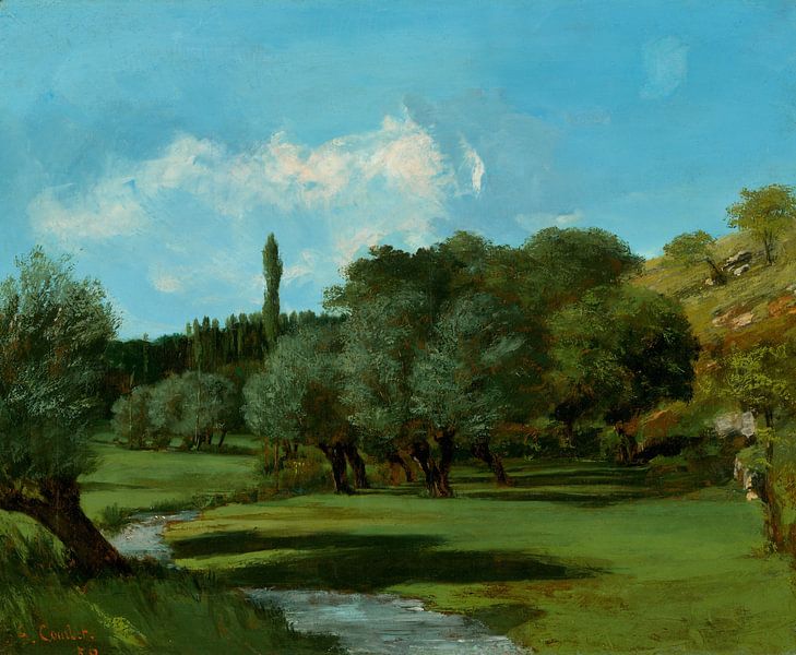 La Bretonnerie in the department of Indre, Gustave Courbet, 1856 by Atelier Liesjes