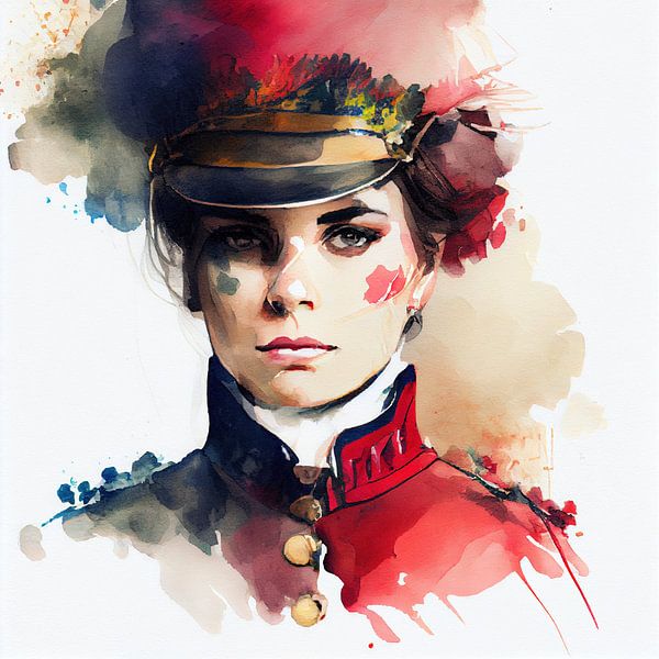 Napoleonic Regal Officer in Red by Chromatic Fusion Studio