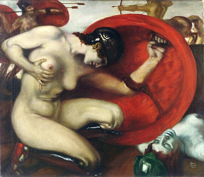 Verwundete Reiterin, Franz von Stuck, 1905 von Atelier Liesjes
