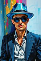 Casual guy in a blue suit